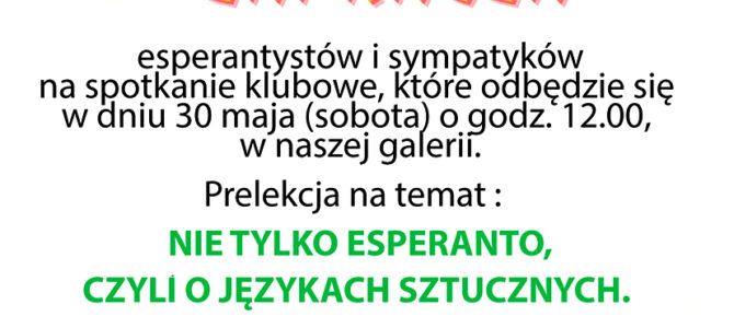 Zaproszenie Fanclubo de Esperanto Zaproszenie Fanclubo de Esperanto